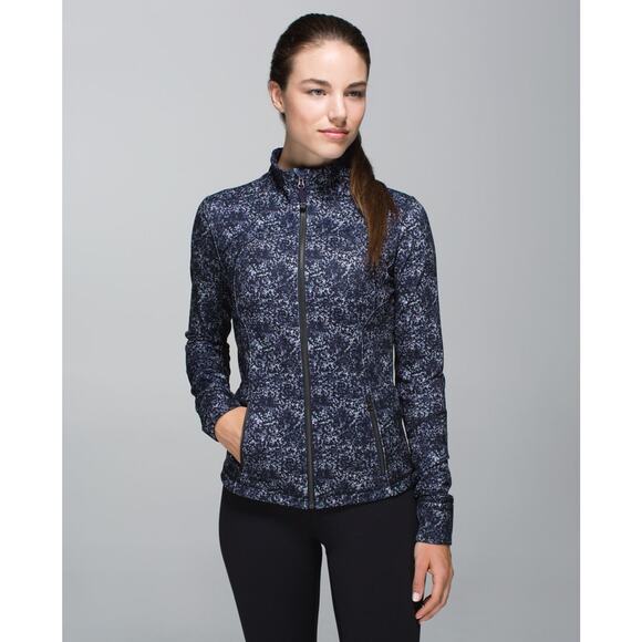 Lululemon Athletica Forme Zip Up Mock Neck Activewear Jacket Black 6 - Picture 1 of 9